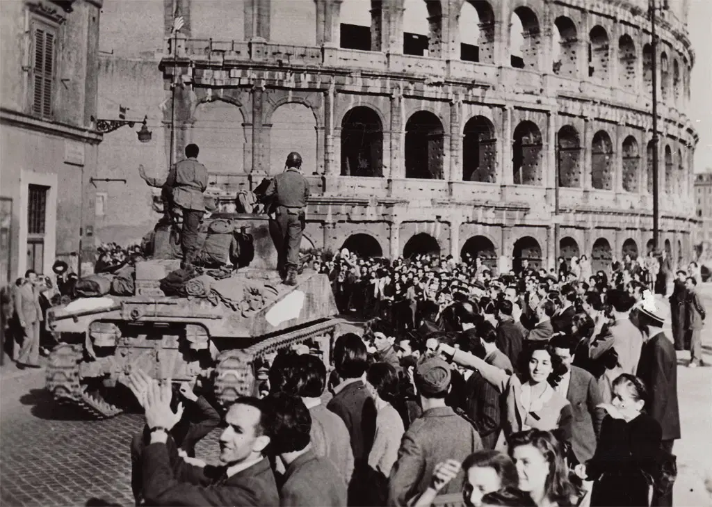 American Troops Roll Past Colosseum WW II Archive The Mediterranean & Italy – The Soft Underbelly (1943–1945)